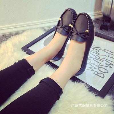 Spring and Autumn Flat Bottom Bow Doudou Shoes Nurse Shoes Single Shoes Work Shoes Pregnant Women Mom Shoes