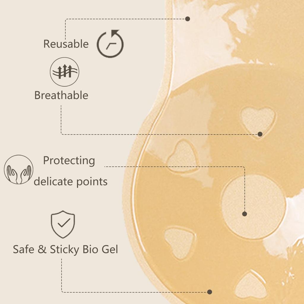 Cross-Border Rabbit Ear Breast Lift Patch - Breathable Anti-Exposure Nipple Cover for Women's Large Bust