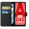 Hülle - Phonillico® - Galaxy A04S - Geldbörse Schwarz - Magnetklappe - Kartenfächer