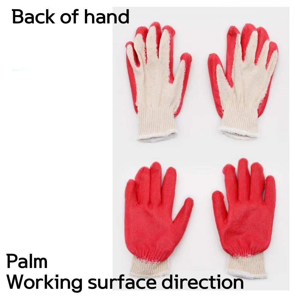 5 Paar (Anti-Rutsch) Baumwoll-Arbeitshandschuhe mit Teilbeschichtung