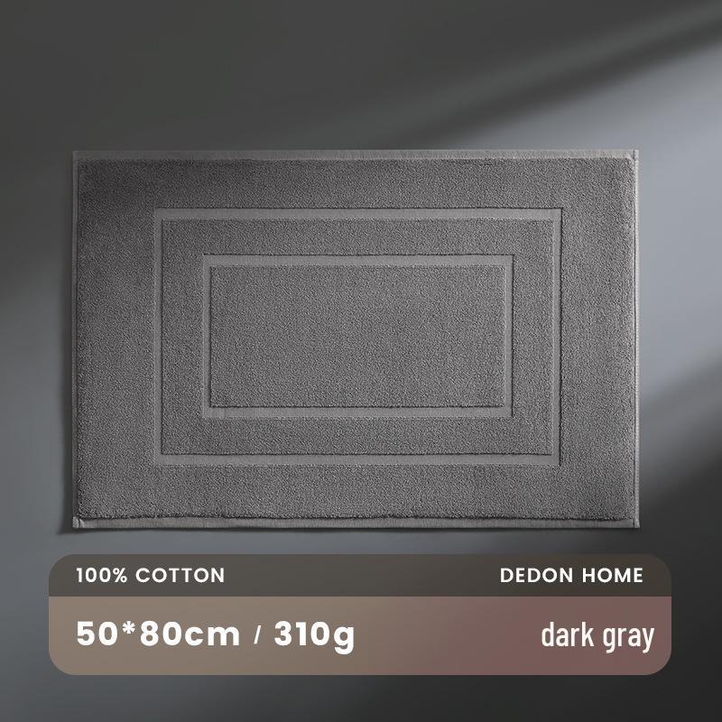 

Luxury Cotton Non-Slip Bath Mat - Quick-Drying, Water-Absorbent, Thickened Foot Pad 50cm x 80cm