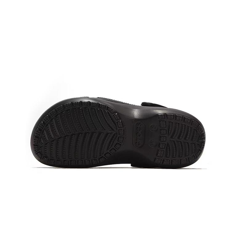 Crocs Classic Platform Clog Butterfly Fashion Dreamy Sweet Personality Love Lock Buckle Casual Academy Hole Shoes Women's Black
