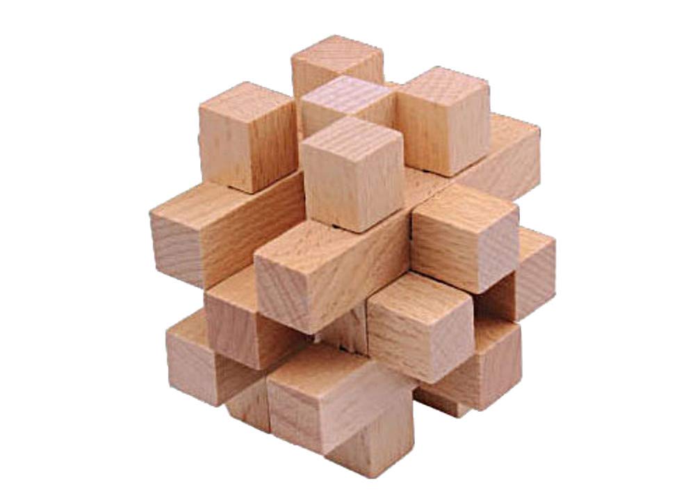 Doyusha Wooden 3D Puzzle, Blue Box of the Genius, Set of 6, 1 of Each