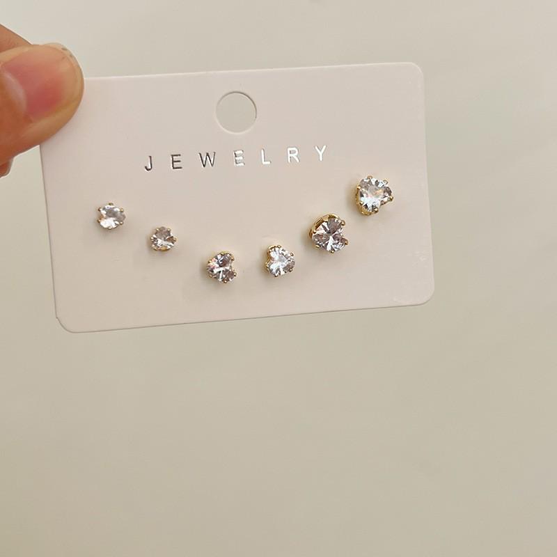 Exquisite Set, Earrings, Niche Design Earrings, Women's High-end Stud Earrings, Women's 6-piece Set