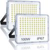 Venkovní LED reflektor - Yiqibro - DEC9TGD100W-2PC-01 - 100W - 10 000 lumenů - IP67