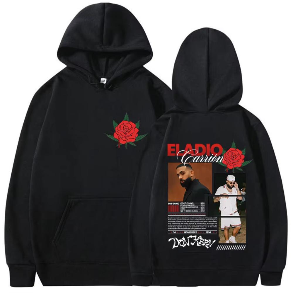 

Rapper Eladio Album Merch Hoody Mens Vintage Oversized Sweatshirt Hip Hop Rock Pop Music Long Sleeve Hoodie S