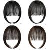 Straight Air Through Blunt Fringe with Clip Bangs Synthetic Hair Extension Heat Resistant Bangs Clip Natural Hairpiece