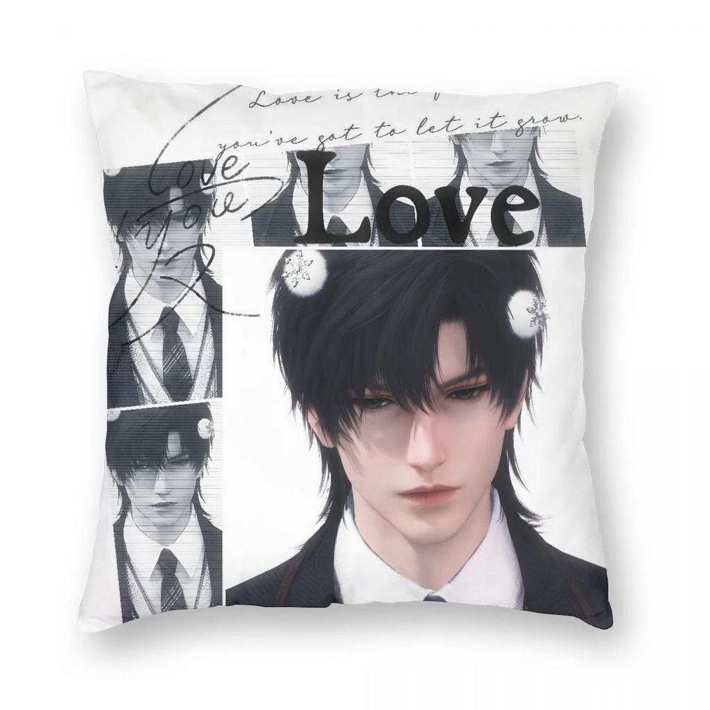 Love And Deepspace Zayne Pillowcase Double-sided Printing Polyester Cushion Cover Decor Throw Pillow Case Cover Home Zipper