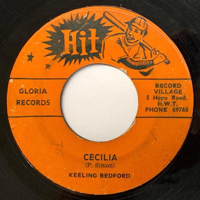 7-Zoll Schallplatte KEELING BECKFORD WINSTON WRIGHT Cecilia NONE Hit 1969 Jamaika Reggae Ska Dub Gebraucht