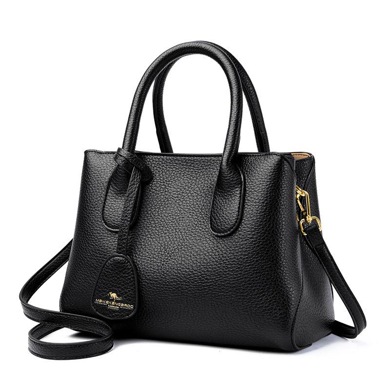 

Single Shoulder Hand-held Crossbody Bag, New Commuter Women s Fashionable Middle-aged Handbag чорний
