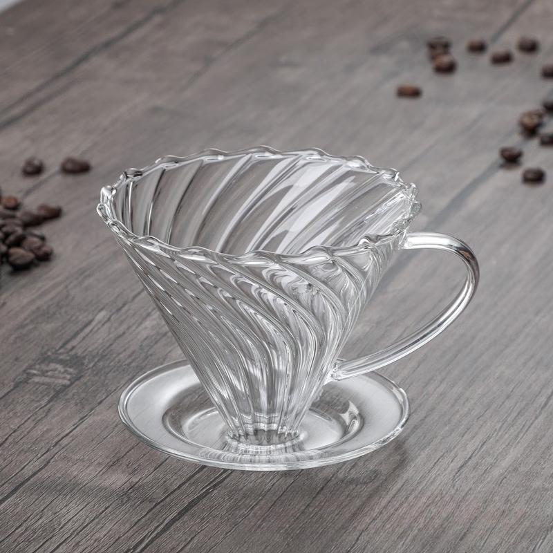 TLXT Glass Coffee Pot Filter Cup