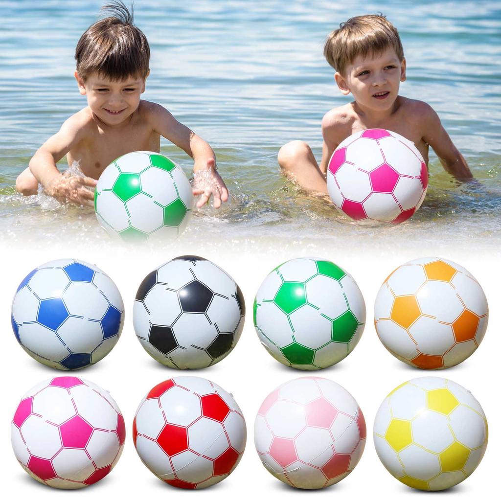Inflatable Beach Ball Soccer Pattern Lightweight Portable Outdoor Pool Toy Suitable for Kids and Adults Summer Water Play