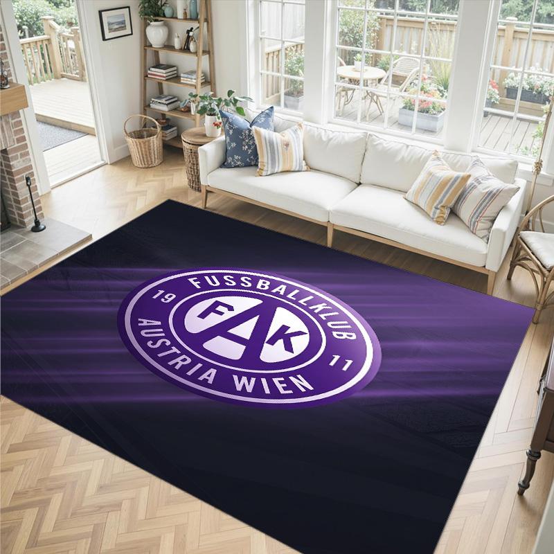 Austria Wien FC Design Crystal Velvet Carpet Cozy Non?Slip Printed Rug For Bedroom Living Room Entrance