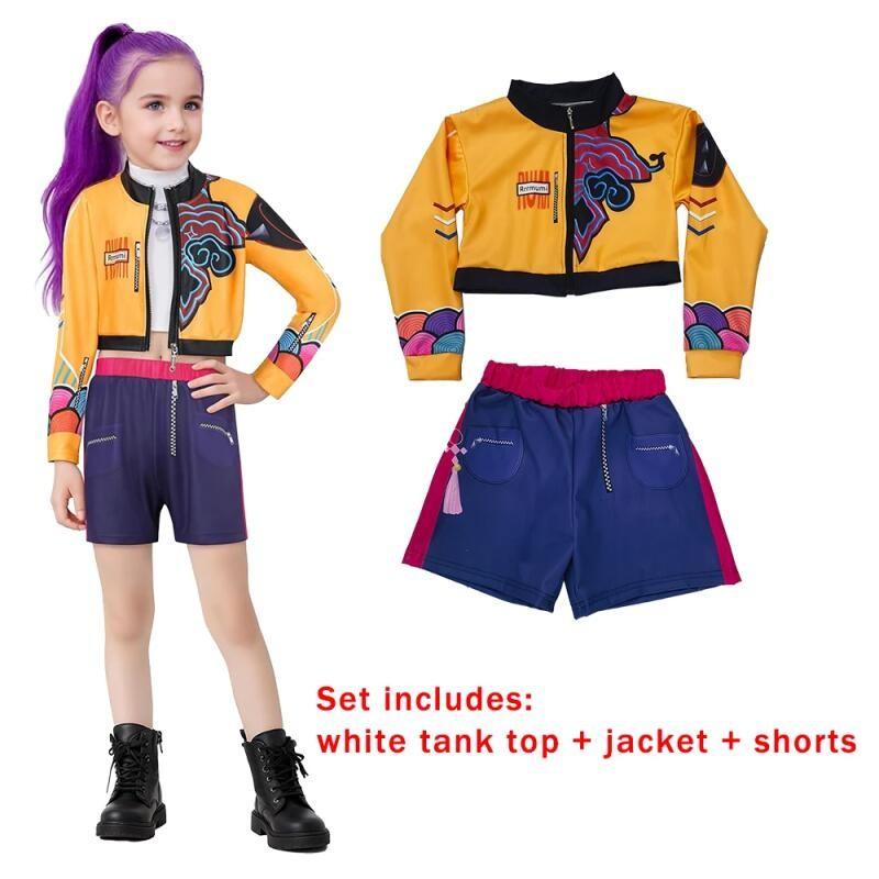 Girls Zoey Cosplay Girl Group Rumi Kids Costume Mira Outfit Favorite Stage Performance Clothes Halloween Animated Movie Dress Up