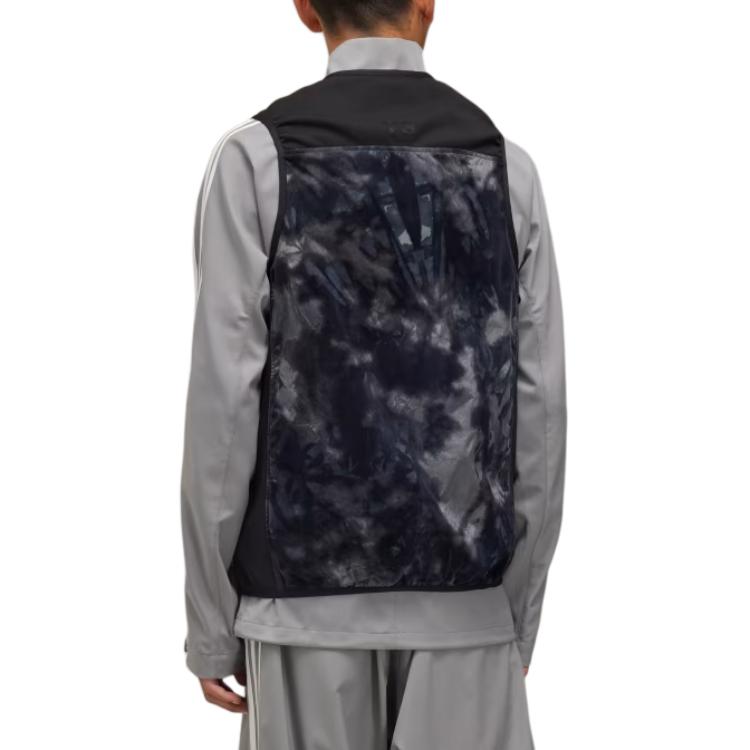 Y-3 Round Neck All Over Print Sleeveless Vest Men Vests Black JI5647