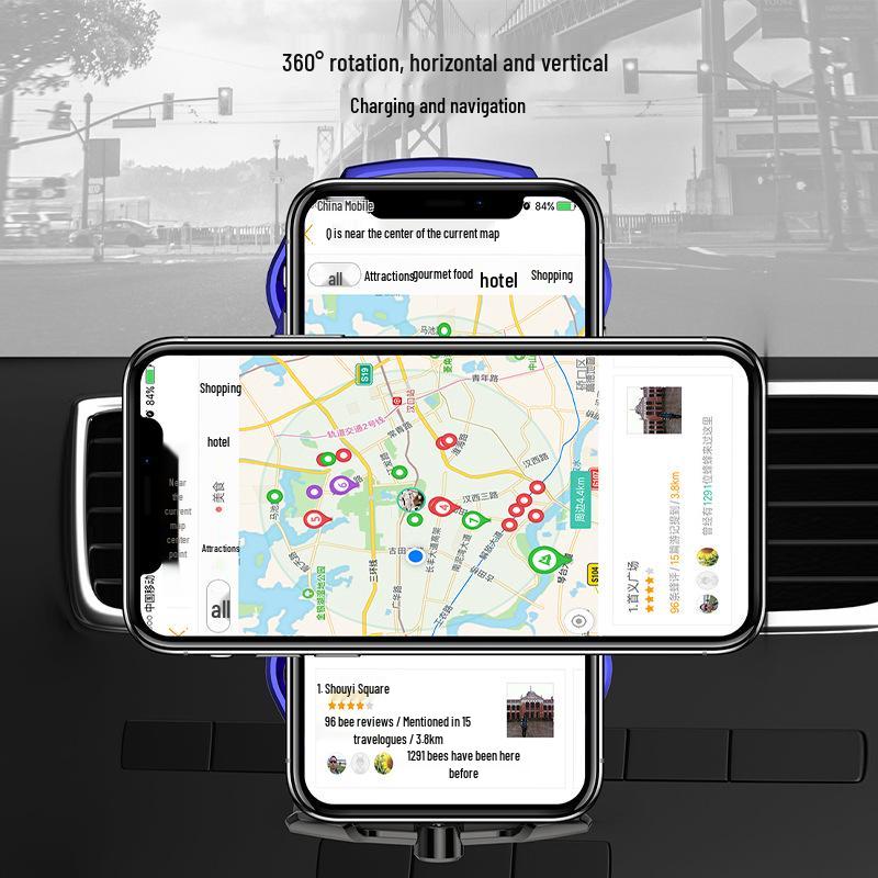 15W Wireless Car Charger Phone Holder & Navigation Mount