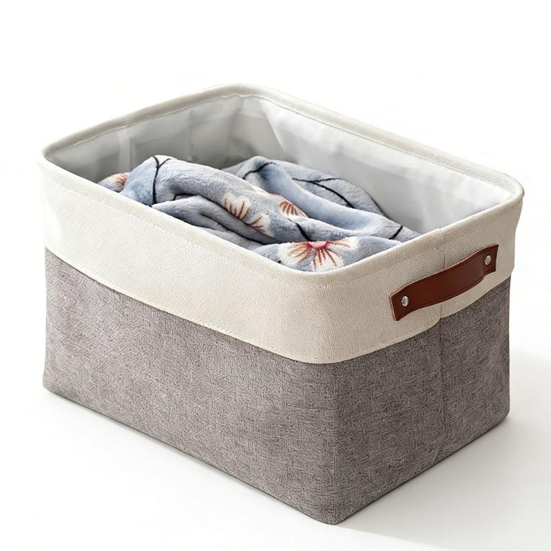 Scandinavian Style Storage Baskets Cotton Linen Fabric Practical for Home Decors and Efficient Organization In Various Rooms