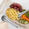 2 Pcs Stainless Steel Caviar Colander Strainer Spoon for Cooking Rustproof Fine Mesh for Quick Water Drainage for Home