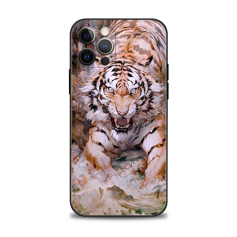Ink Painting Pouzdro na telefon Tiger Lion pro iPhone Samsung Galaxy Redmi Xiaomi Oppo OnePlus Note SA 7 8 9 10 11 12 13 14 20 21 22 23 53 54 Pro Max Ultra