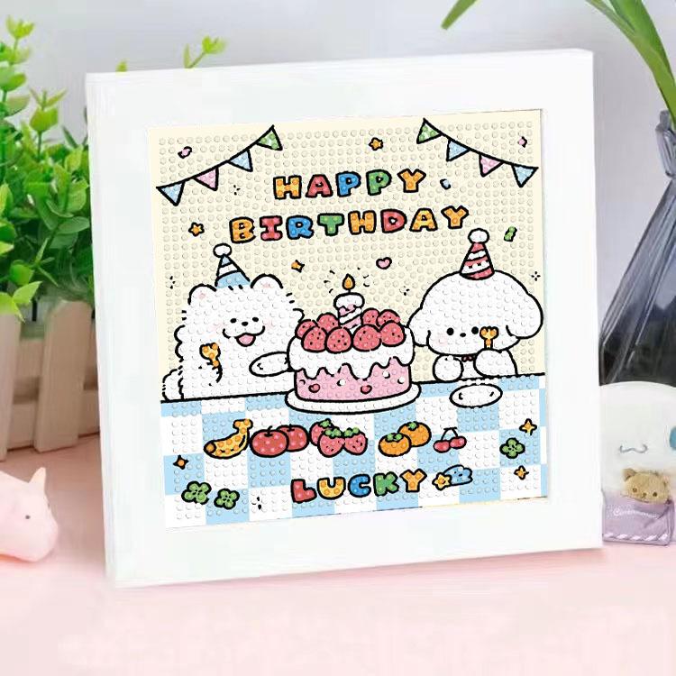 Diamond Painting Diy Children'S Handmade Sticker Lines Puppy Cartoon Decoration Sticker Painting