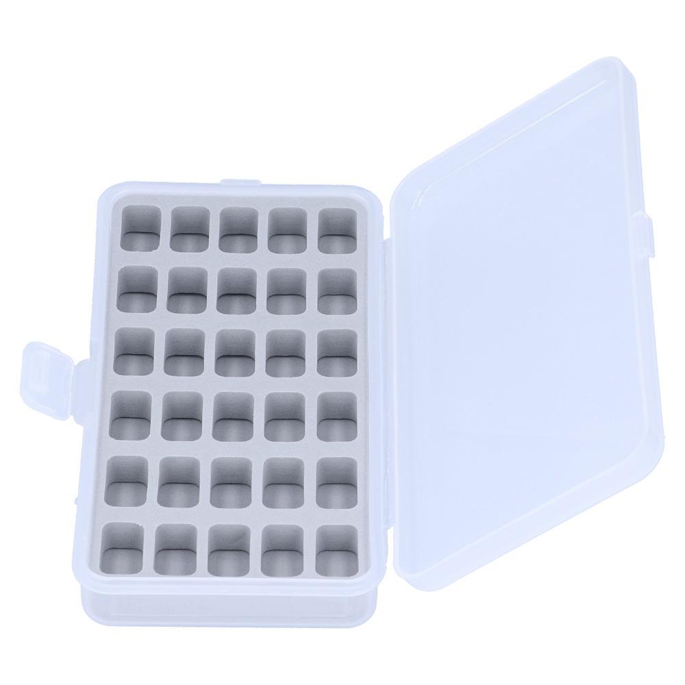 2pcs Empty Spools Bobbin Storage Case 30 Slots Bobbin Holder Box  Sewing Craft Storage