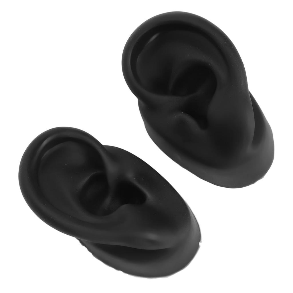 Silicone Ear Model Lifelike Flexible Reusable Left Right Ear Piercing Practice Model for Earrings