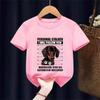 Dachshund Teckel Funny Cute Dog Animal TShirt Kid Girls Short Sleeve Summer Fashion Tshirt Casual Fashion Tee Shirt ONeck Tops