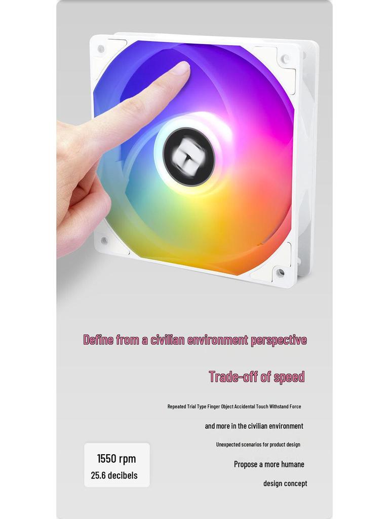 Thermalright TL-C12CW-S 12cm ARGB Rainbow Reverse PWM Chassis Fan - White