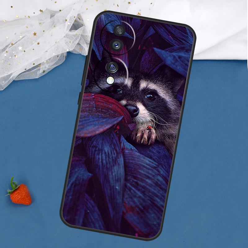 Flower Raccoon Fox Animal Case For Honor Magic 8 7 5 6 Lite 400 200 Pro 50 70 90 X8c X8b X9a X9b X9c X9d Win RT Cover