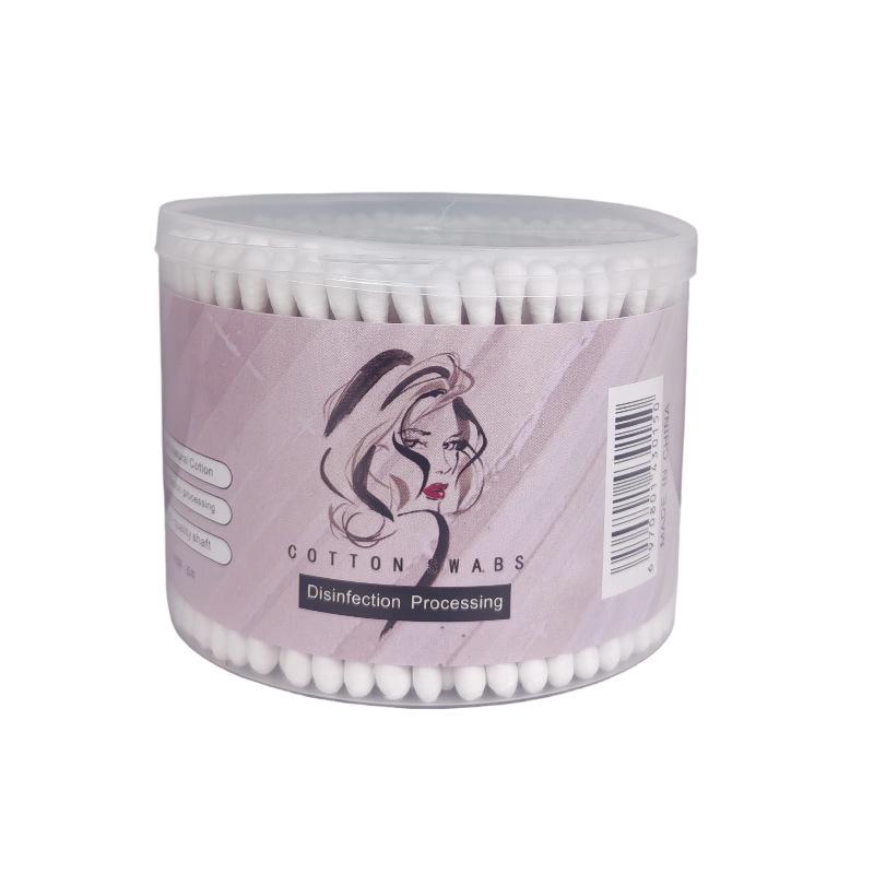 Double-Headed Cotton Swabs for Makeup and Ear Cleaning - Customizable Logo Option Available