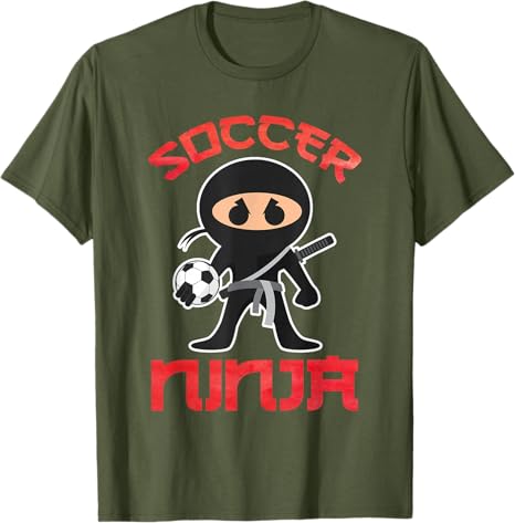 Cool Soccer Ninja Art for Unisex Boys Kid Soccer Lovers Player TShirt Japanese Cartoon Y2k Graphic Saying Tee Fashion Novelty Gift