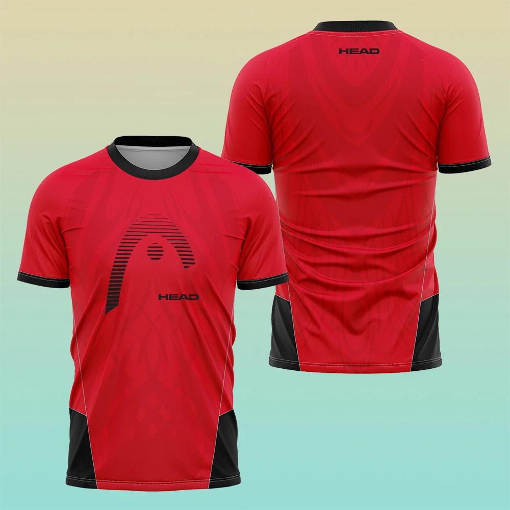 Sommer 3D-Druck Herrenbekleidung Hochwertiges Atmungsaktives Sport-T-Shirt Outdoor Tennis Badminton Training Kurzarm Lässiges Bequemes Top T-Shirt