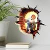 3D Cartoon Muisgat Muursticker Zelfklevend Woonkamer Slaapkamer Decor Decal