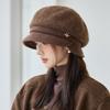 Fashion Versatile Temperament Bucket Hat Autumn and Winter Hat Women's High-end Sense Showing Face Small Velvet Thermal Basin Hat