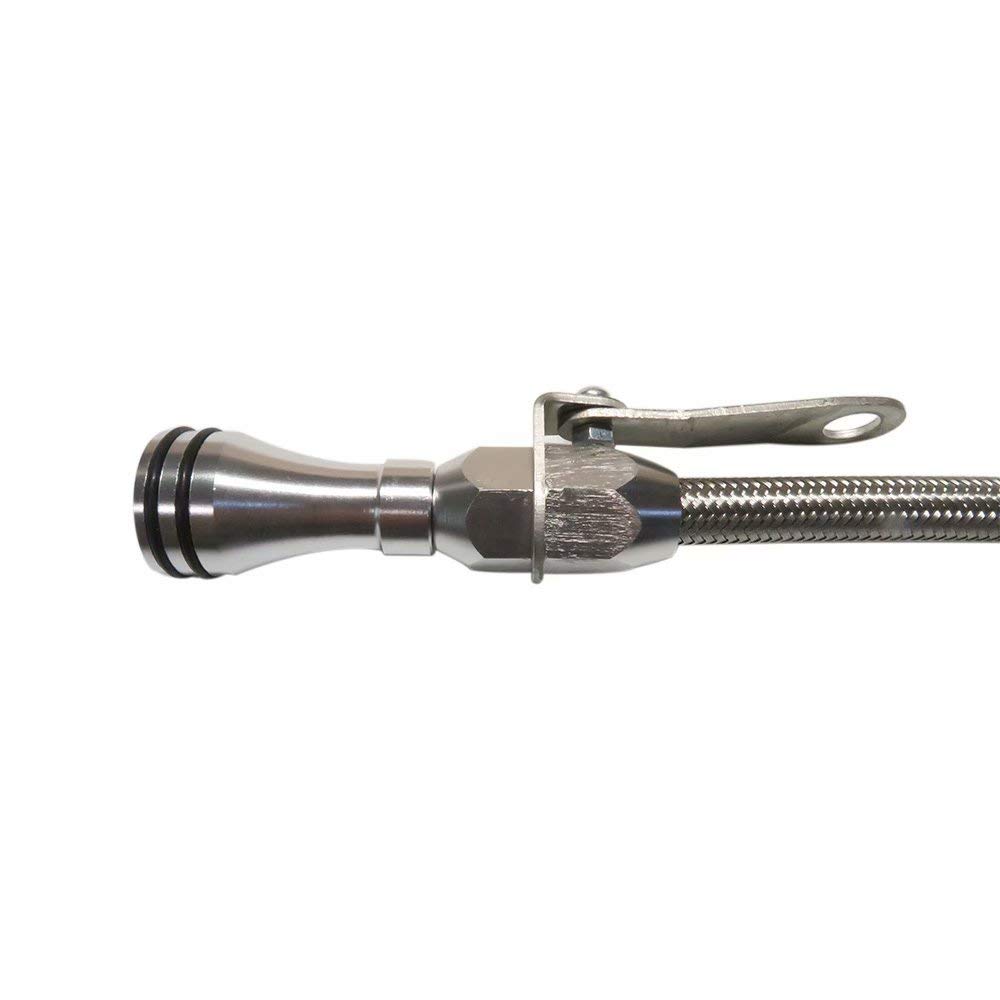 Edelstahl Flexible Motorölpeilstab für SB Ford 260 289 302 Geflochten SBF Mustang