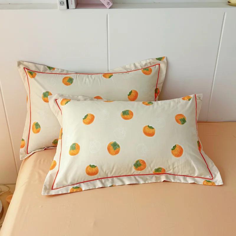 

100%Brushed Cotton Pillowcase,Flower Pastorl Home Pillow Cover,Floral Pillowcases For Four Season 48*74*2pcs capas de almofadas 480*740mm