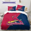St.Louis Cardinals Pattern Bedding Quilt Set  Home Decoration  Gift (1 * Duvet Cover + 2 * Pillowcase  Without Core)