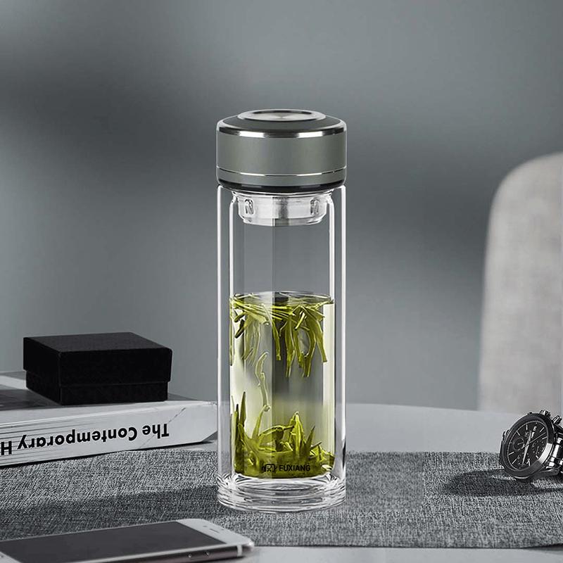 Fuxiangxiang Mingyi Double-Layer Glass Tea Cup with Infuser