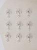 10pcs Gold SilverCross Nail Charms 3D White Pink Rhinestones Nail Art Decorations DIY Nail Gems Nail Supplies