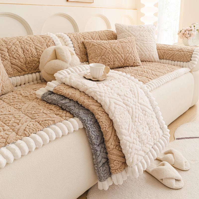 Zesílený protiskluzový potah na pohovku Univerzální odolná pohodlná celoroční podložka s polštářem pro obývací pokojovou židli