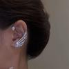 1PC Angel Wings Crystal Clip Earrings Simple Zircon Ear Stud for Women Piercing Ear Cuff Earring Jewelry Birthday Gift