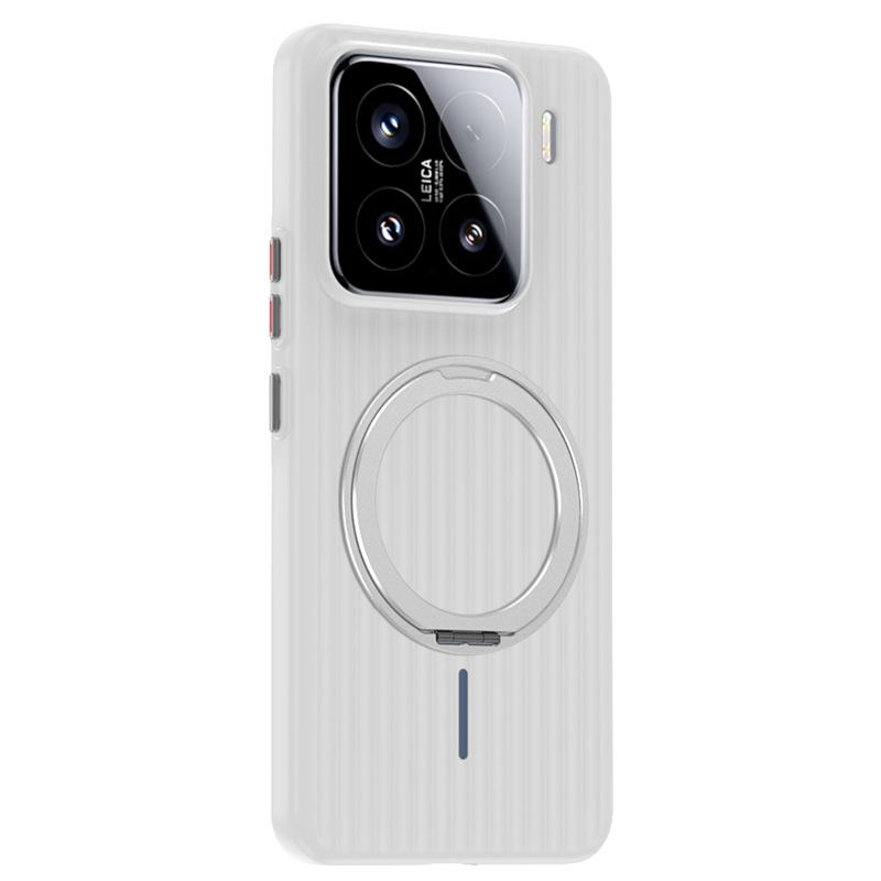 Applicable to Xiaomi 17promax corrugated magnetic suction bracket mobile phone case 15ultra skin-sensitive UV excimer high-end hard