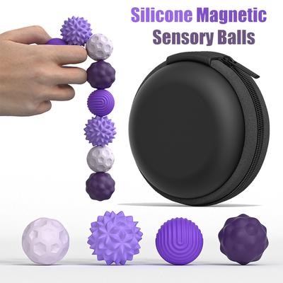 Silikonové magnetické senzorické míčky Fidget hračka Míčky na úzkost Autismus Uklidňující Fidgetování Úleva od úzkosti Stres Senzorická hračka pro děti i dospělé
