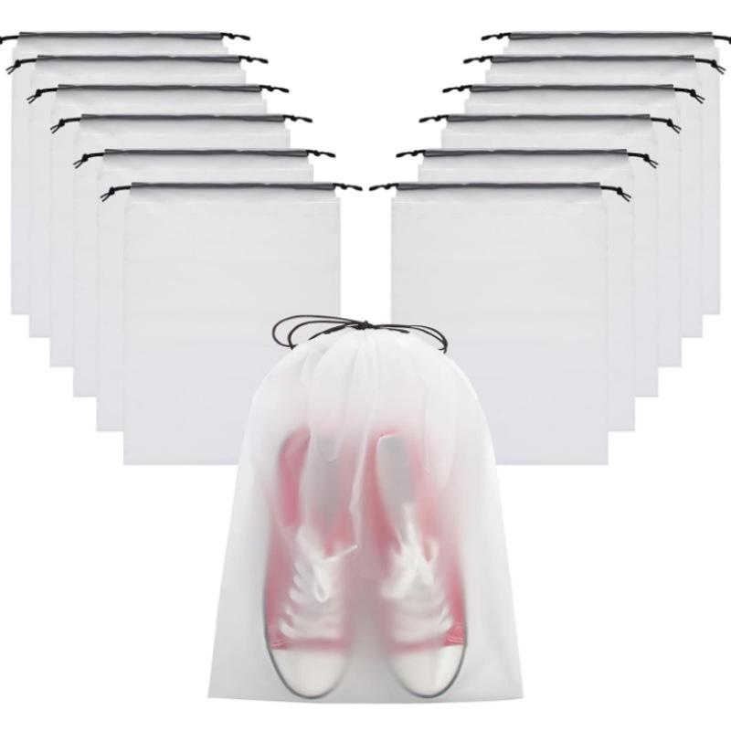 Waterproof Transparent Drawstring Shoe Bag for Travel