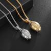 Three Dimensional Football Pendant Hip Hop Necklace Jewelry High Quality Twisted Necklace Jewelry