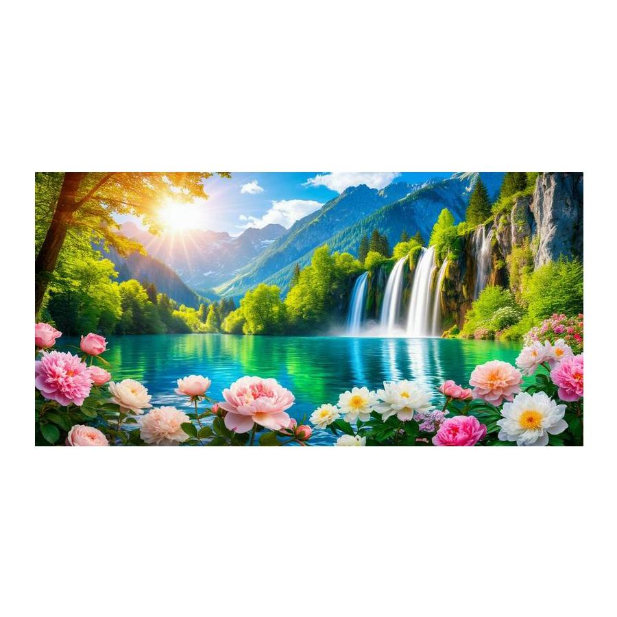 DIY Diamantmosaik Stickerei Natürlicher malerischer See Große Größe Diamantmalerei Neue Kollektion Landschaft Vollbohrer Schmuck Kreuzstich-Sets