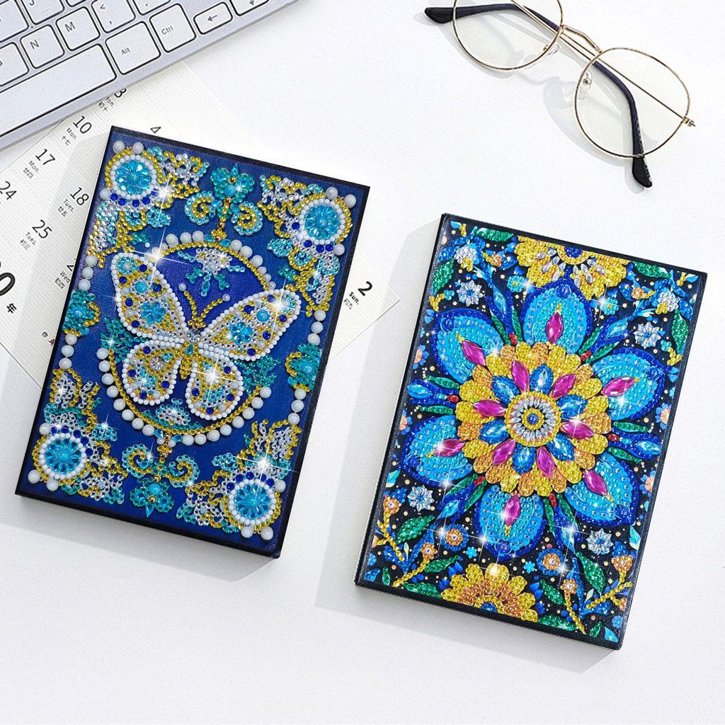 2025 Creative DIY Diamond Sticker A5 Notebook: Special-Shaped 50-Page Children's Diamond Painting Book