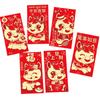 Pack Of 6 Year Of The Horses Red Envelopes Chinese New Year Blessing Paper Money Packets For Festives Occasion