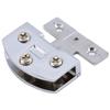 Glass Door Hinge Clamps Stainless Steel Wine Cabinet Bread Cabinet Cupboard Cabinet Gate Clip Door Hinges for 5-9mm