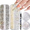 Nail Art Resin Bow & Pearl Star Tweezers Set